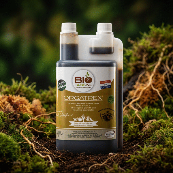 Firefly_Gemini Flash_Create a 1-1 high-end commercial product photo of BioTabs Orgatrex 1L, using the exac 435711