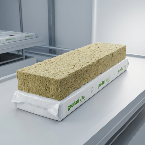 Grodan Slab Vital 1000×150×75 mm – Lã de Rocha Profissional para Hidroponia